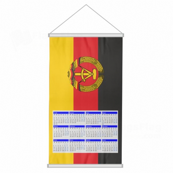 German Democratic Republic Woven Fabric Digital Printing Calendar