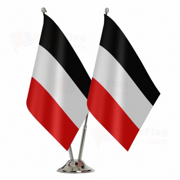 German Empire 2 Table Flags