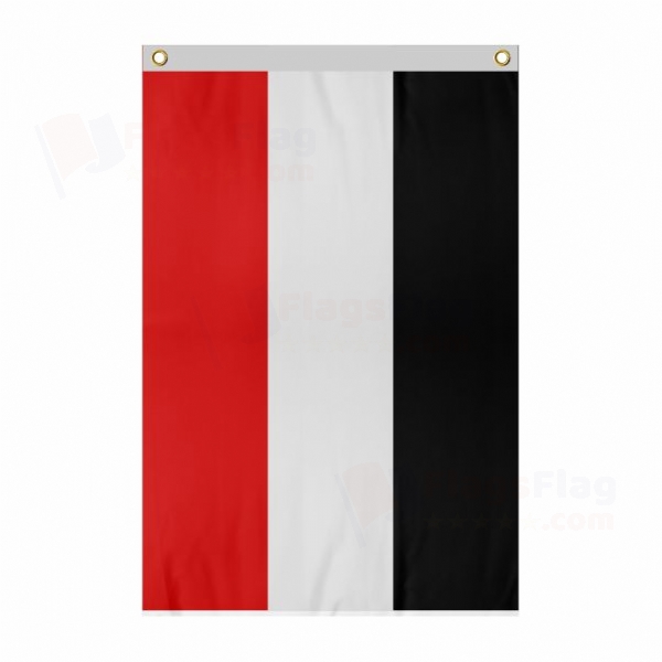German Empire Large Size Flag Hanging on Building
