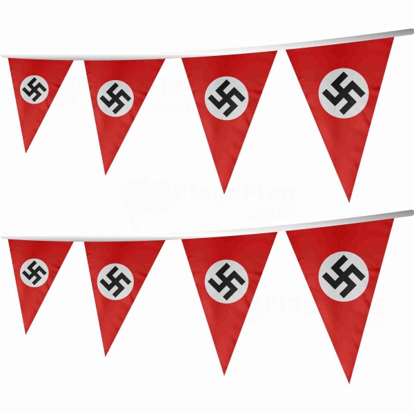 German Nsdap Stringed Triangle Flag