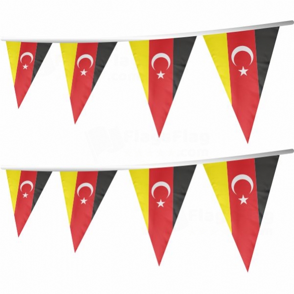 German Turkish Stringed Triangle Flag