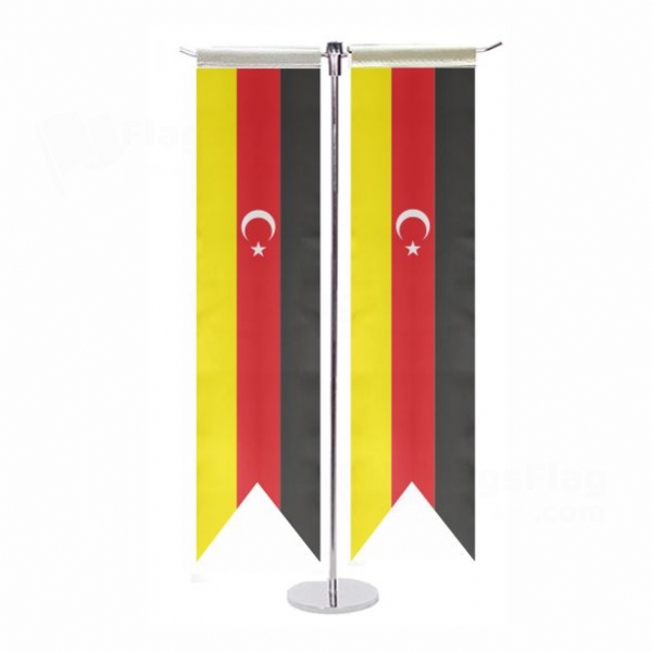 German Turkish T Table Flag