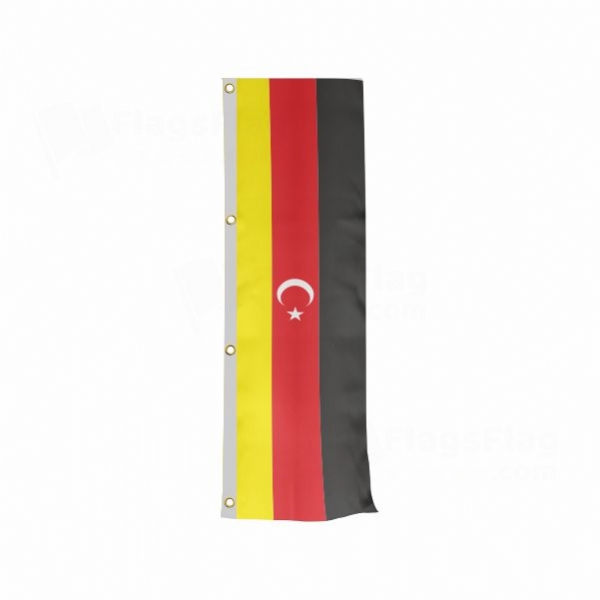 German Turkish Vertically Raised Flags