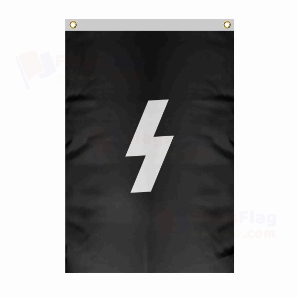 German Youth �n The Hitler Youth Large Size Flag Hanging on Building