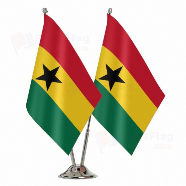 Ghana 2 Table Flags