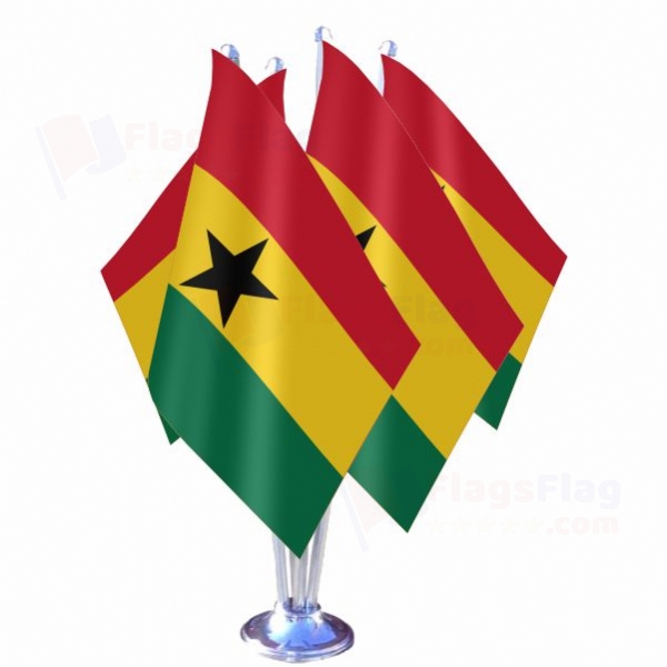 Ghana Quadruple Table Flag