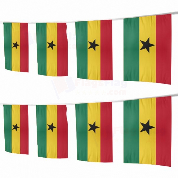 Ghana Square String Flags