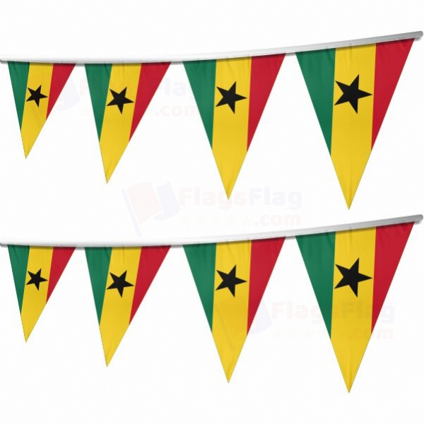 Ghana Stringed Triangle Flag