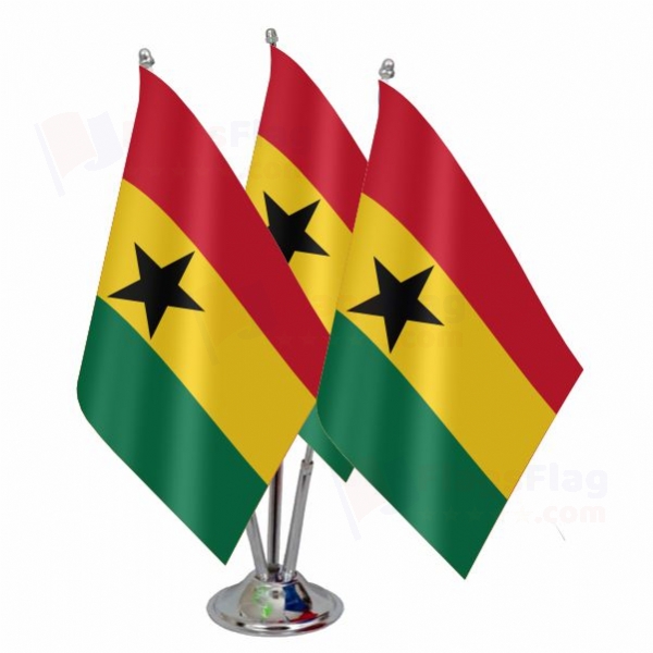 Ghana Triple Table Flag