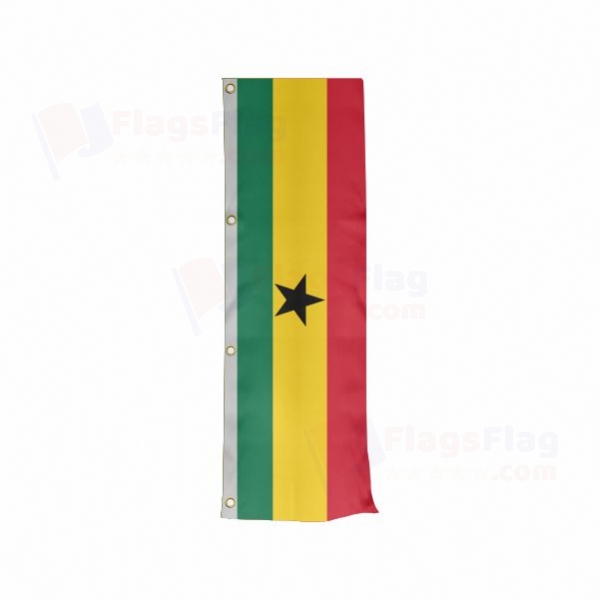 Ghana Vertically Raised Flags