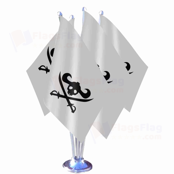 Giant Warrior Pirates Quadruple Table Flag