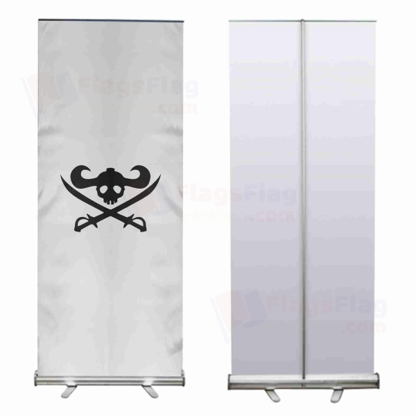Giant Warrior Pirates Roll Up Banner