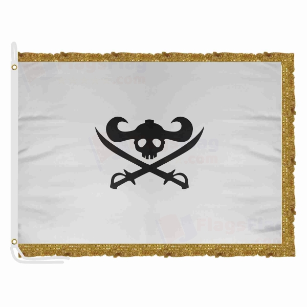 Giant Warrior Pirates Satin Office Flag