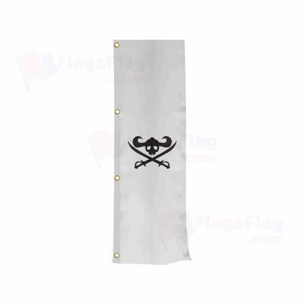 Giant Warrior Pirates Vertically Raised Flags
