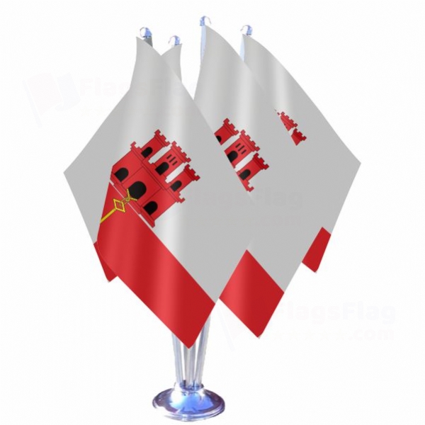Gibraltar Quadruple Table Flag