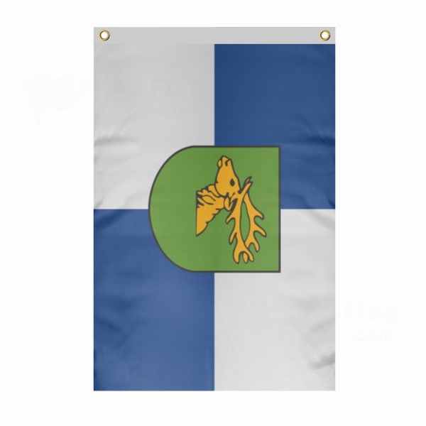 Gizycki Large Size Flag Hanging on Building