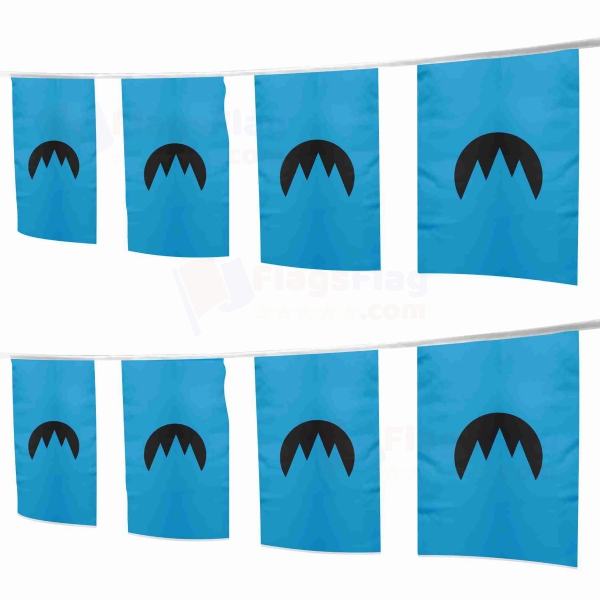 Glacier Republic Square String Flags