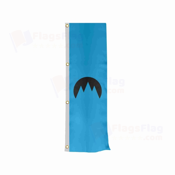 Glacier Republic Vertically Raised Flags