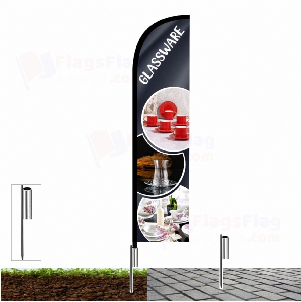 Glassware Shop Front Flags