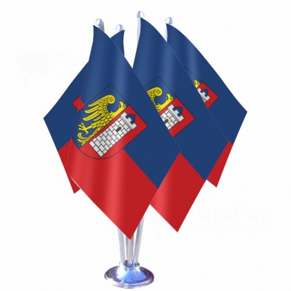 Gliwice Quadruple Table Flag