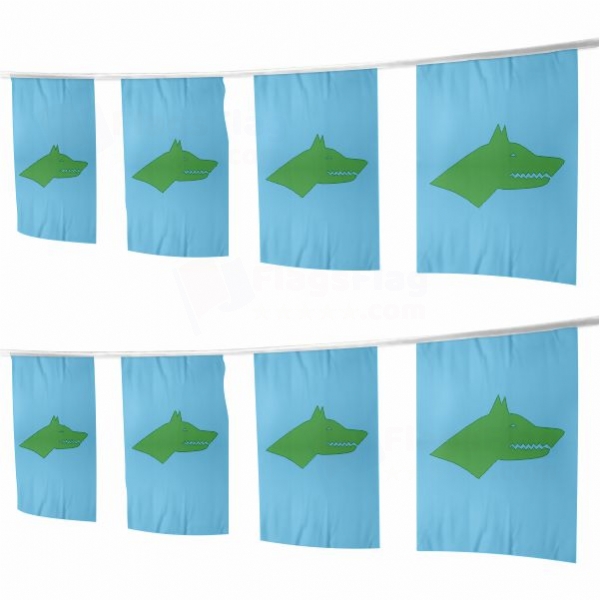 Gokturk Empire Square String Flags