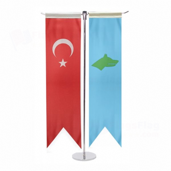 Gokturk Empire T Table Flag