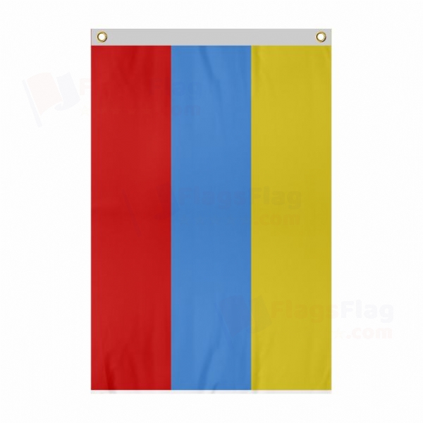 Gostyn Large Size Flag Hanging on Building