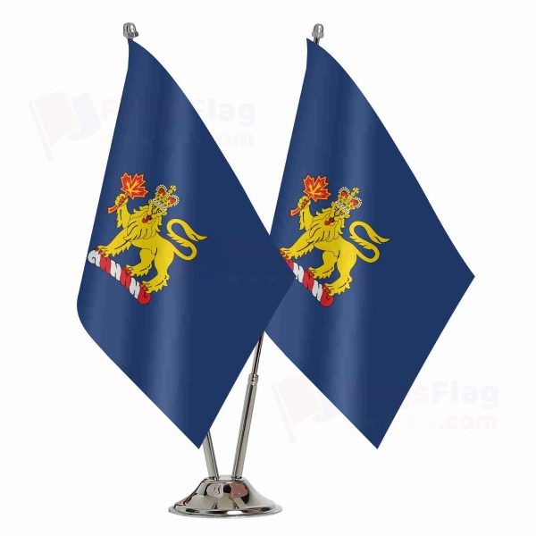 Governor General Of Canada 2 Table Flags