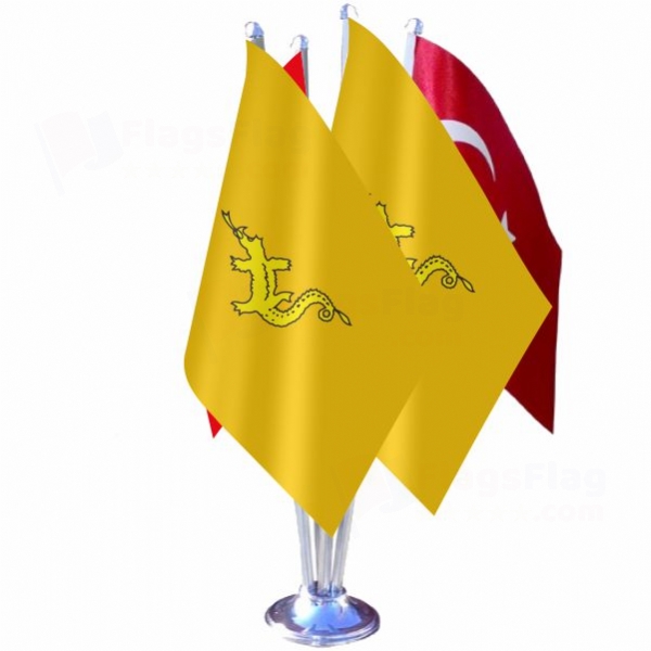 Great Hun Empire Quadruple Table Flag
