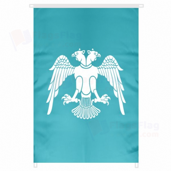 Great Seljuk State Large Size Flag Hanging on Building