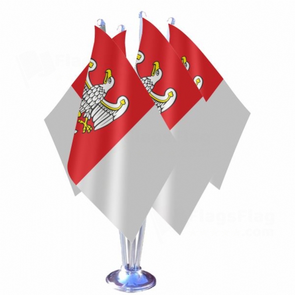 Greater Poland Voivodeship Quadruple Table Flag