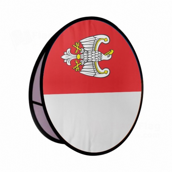 Greater Poland Voivodeship Round Cloth Banner Display Stands