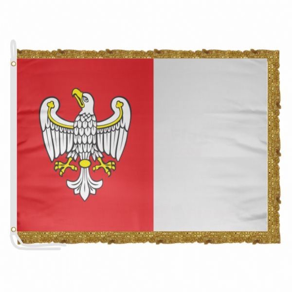 Greater Poland Voivodeship Satin Office Flag