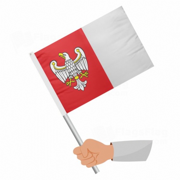 Greater Poland Voivodeship Stick Flag