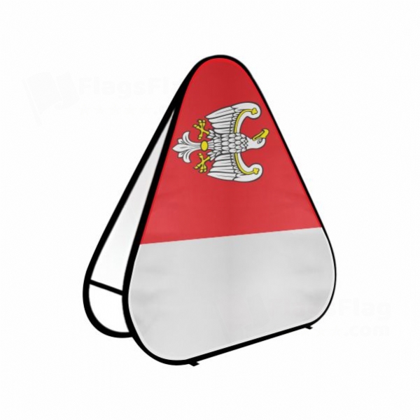 Greater Poland Voivodeship Triangle Fabric Banner Display Stands