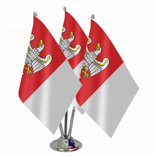 Greater Poland Voivodeship Triple Table Flag