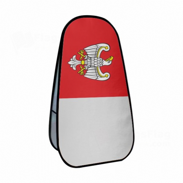 Greater Poland Voivodeship Vertical Cloth Banner Display Stands