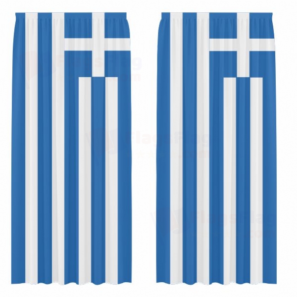 Greece Digital Printed Curtains