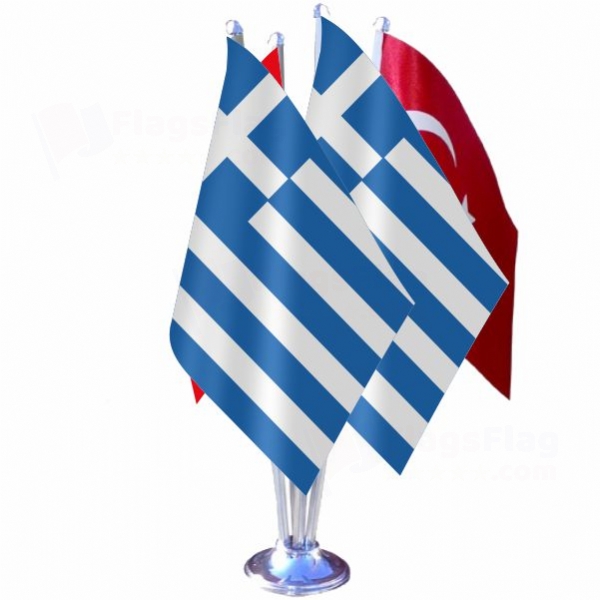 Greece Quadruple Table Flag