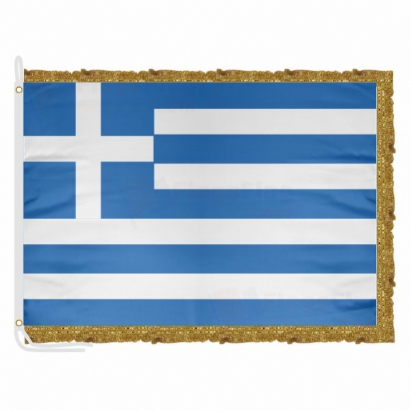 Greece Satin Office Flag