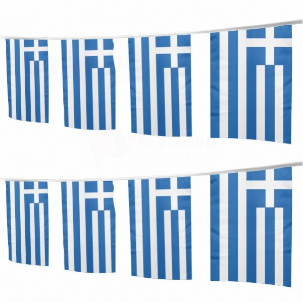 Greece Square String Flags