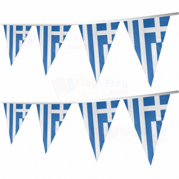 Greece Stringed Triangle Flag