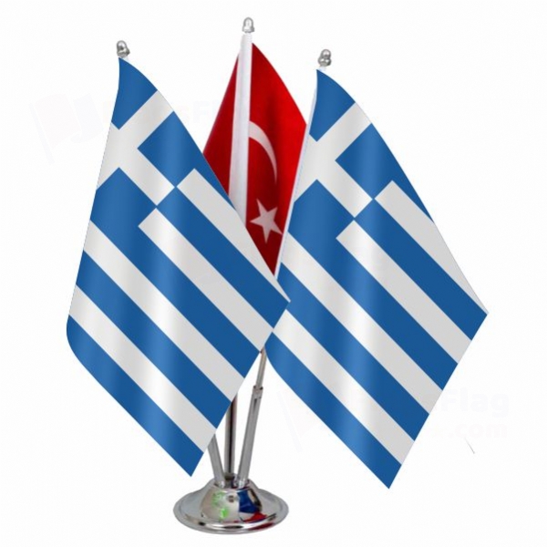 Greece Triple Table Flag