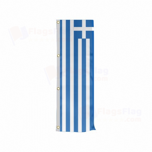 Greece Vertically Raised Flags