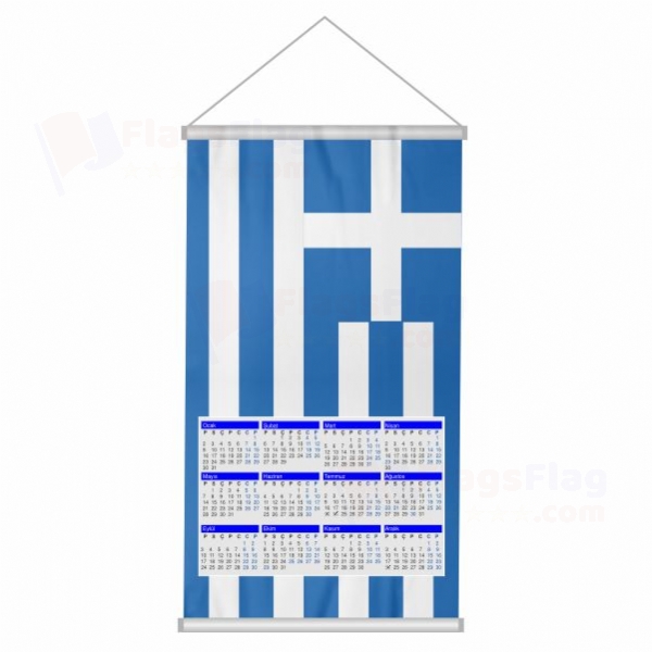 Greece Woven Fabric Digital Printing Calendar