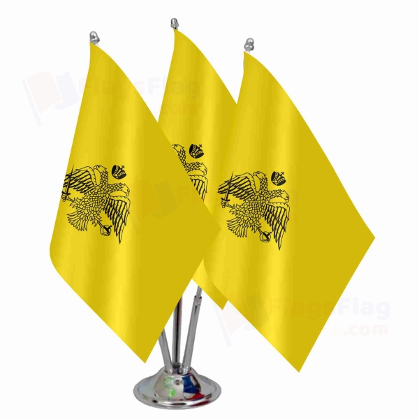 Greek Orthodox Church Triple Table Flag