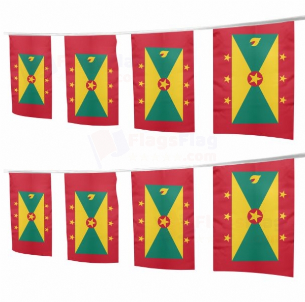 Grenada Square String Flags