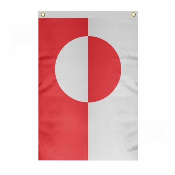 Gr�nland Large Size Flag Hanging on Building