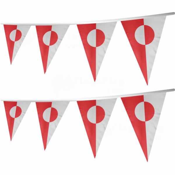 Gr�nland Stringed Triangle Flag