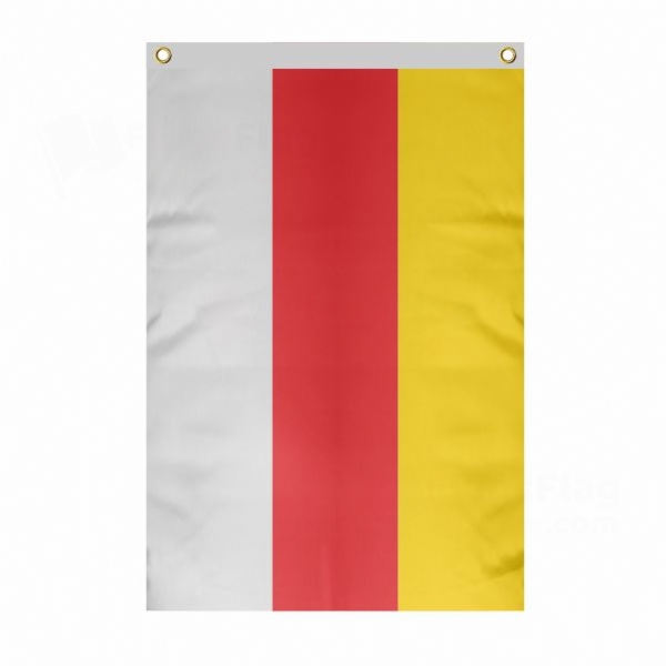 Grudziadz Large Size Flag Hanging on Building